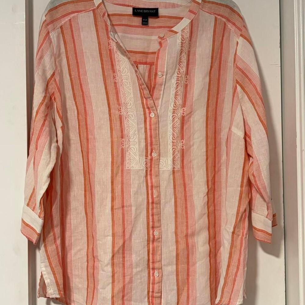 Lane Bryant orange cream top